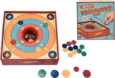 Traditional Tiddlywinks Classic Family Game Retro Skill Tiddly Game 4 Players - Image 1 of 2