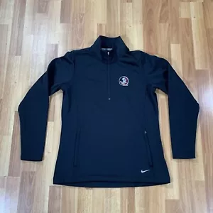 Nike Pullover Women Large L Black 1/4 Zip Florida State University Casual Golf - Picture 1 of 10