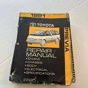 OEM 1991 Toyota PREVIA VAN Service Shop Repair Workshop FACTORY TECH MANUAL - Foto 1 di 6