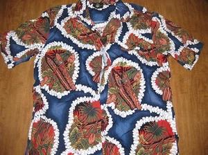 ROYAL CREATIONS lrg Hawaiian shirt lei outrigger canoeing hulls Malia canoe vtg - Picture 1 of 1