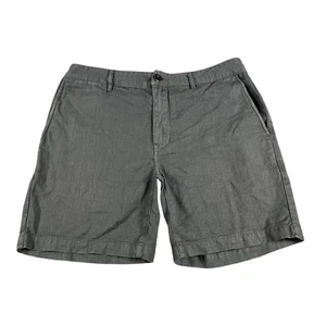 Pantaloncini corti uomo Flint e Tinder 33 grigio misto lino casual flat davanti estivi - Foto 1 di 8