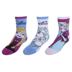 Textiel Trade Girl's Frozen Themed Novelty Crew Socks (Pack of 3) - Picture 1 of 13