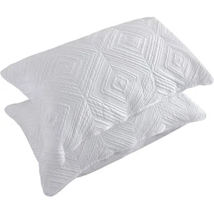 Pillow Shams Queen Size Set of 2, Ultra Soft Breathable Quilted Pillow Cases ... - Picture 1 of 9