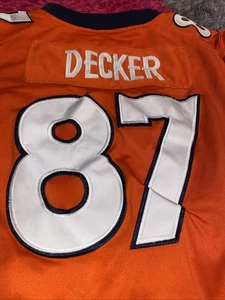 Camiseta de fútbol americano de los Denver Broncos Eric Decker Nike Stadium NFL cosida juvenil L - Imagen 1 de 7