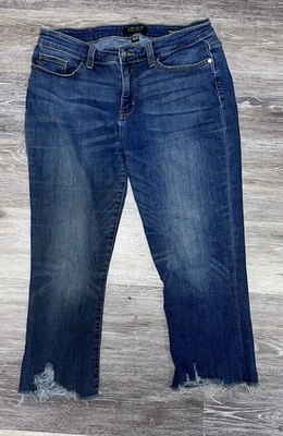 Judy Blue Skinny Fit Capri 13/31 Raw Hem Stretch - Image 1 of 4