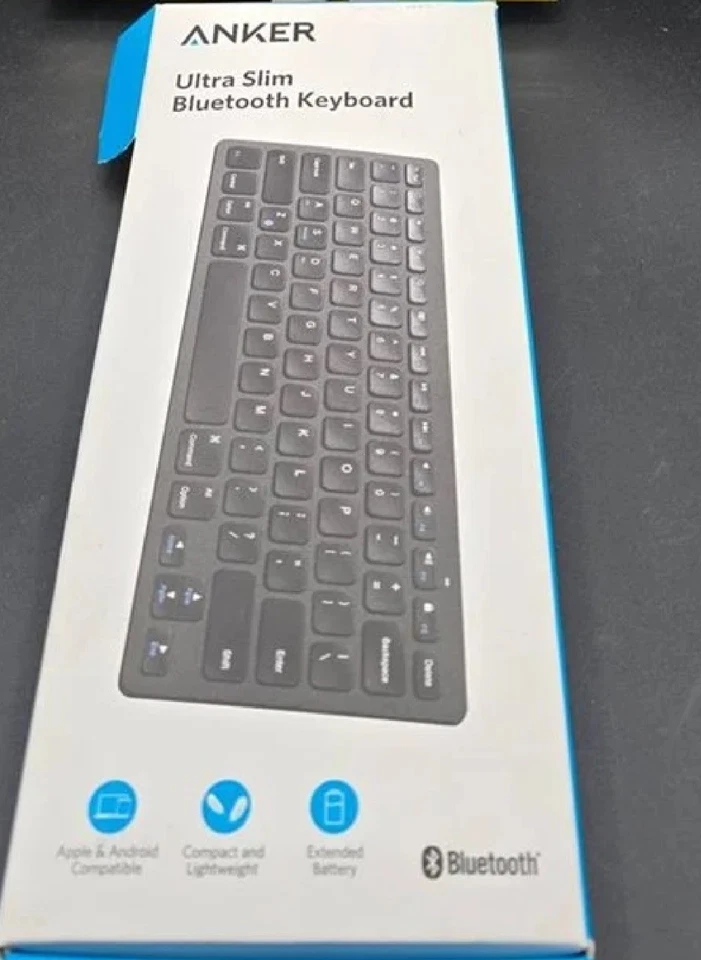 ANKER Ultra Slim Bluetooth Keyboard A7726 Black IOS Android Mac Windows - Image 1 of 1