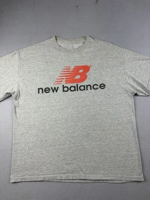 Vintage New Balance Shirt Men’s Size Large Gray Short Sleeve Spellout Logo 90s - Image 1 of 4