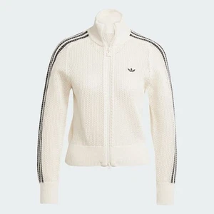 adidas Women's Originals Premium Crochet Track Top Wonder White JD1082 XS-3XL - Picture 1 of 9