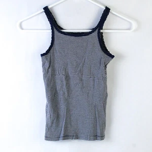 Gap Kids Blue White Striped Lace Trim Tank Top Girls Size M (8) - Good Condition - Picture 1 of 5