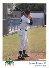 1992 Utica Blue Sox Classic/Best #11 Jason Evans