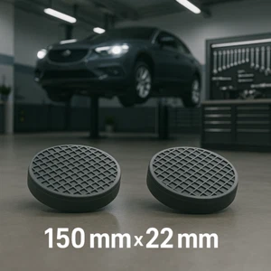 2 Post Rubber Lift Pads Pair Rotary 123 x 20mm PAD0040 Quality Garage Equipment - Picture 1 of 7