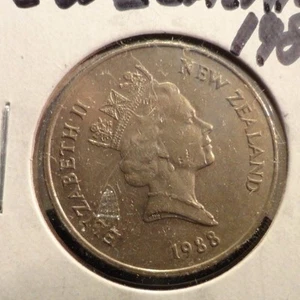 ZIRKULIERTE 20 CENT NEUSEELAND MÜNZE 1988 (72216) - Bild 1 von 3