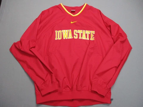 Vintage Iowa State Cyclones Windbreaker Mens XL Nike Jacket Pullover Center Logo Cover