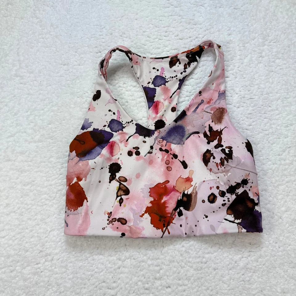 Sujetador deportivo Zella para mujer pequeño estampado de acuarela espalda deportiva ropa deportiva Foto 1 de 4