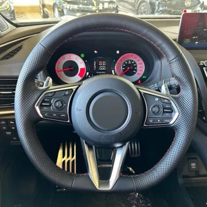 Alcantara Steering Wheel Cover Real Leather Wheel Wrap for ACURA TLX A-SPEC D - Picture 1 of 12
