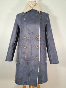 MAISON DE NIMES Wilderness Coat Fully Reversible Shea Blue BNWT Women's Size 8 - Picture 1 of 21