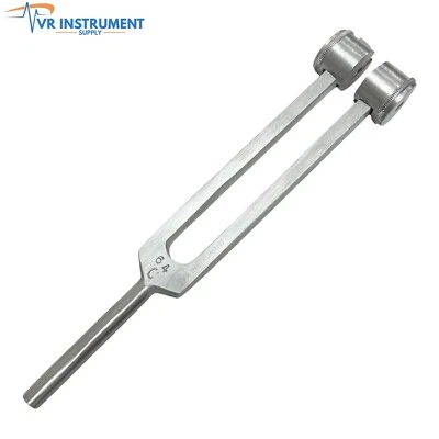 VR INSTRUMENT SUPPLY Tuning Fork C 64 Hz Medical-Grade with Fixed Weights Aluminum Alloy Lightweight