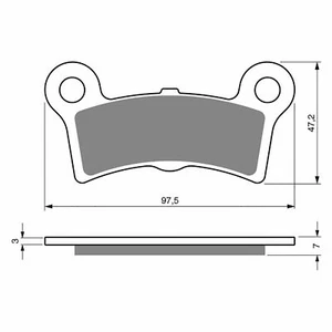 Goldfren Rear Brake Pads Harley FLHTCUTG TRI GLIDE ULTRA CLASSIC 2009-2013 S3 - Picture 1 of 3