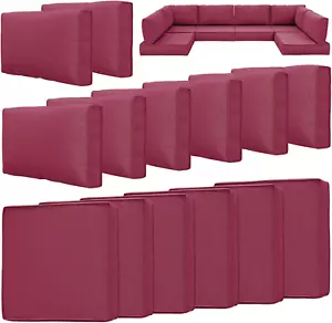 14 Pcs Outdoor Cushion Slipcovers Outdoor Patio Cushion Covers Replacement Water - Picture 1 of 7