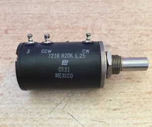 Potenziometro a filo 1,5 W HELIPOT 7216 20K ohm Z2665 - Foto 1 di 2
