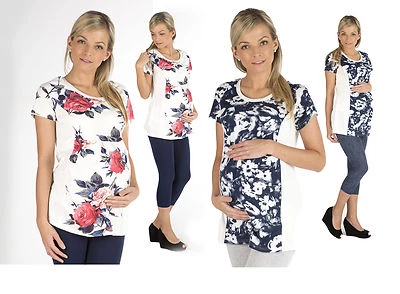 Chemise de Maternité Umstand Blouse Tunique Haut Manches Enceinte Couleurs - Photo 1/4