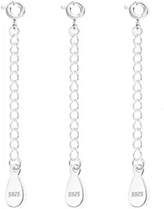 Sterling Silver Bracelet Extender Necklace Extension Chains for Jewelry Making(2 - Picture 1 of 12