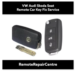 Repair service for VW Audi Skoda Seat 3 button remote flip key refurbishment fix - Picture 1 of 1