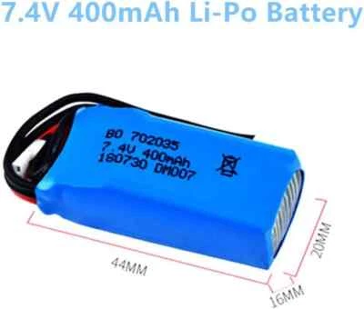 1PCS 7.4V 400mAh 702035 Lipo Battery XH2.54 Plug for DM007 RC Quadcopter Drone - Image 1 of 3