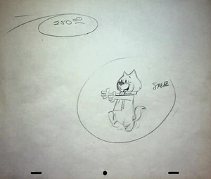 Dan Gordon 1950s Original Hand-Drawn Production Layout Pencil Hanna-Barbera #LF - Foto 1 di 2