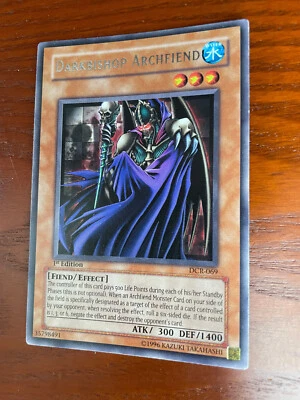 YuGiOh Darkbishop Archfiend DCR-069 1st ed SINGLE USED EXC CONDITION SEE PHOTOS - Image 1 of 2