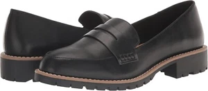 dv by Dolce Vita “Crisp” Classic Penny Loafer/Lug Sole Block Heel Dune / Black - Picture 1 of 14