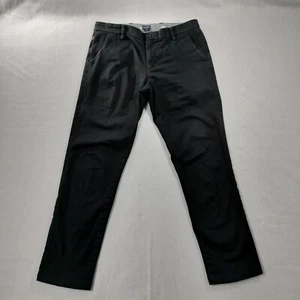 Dockers schmale Passform vorne flach schwarz khaki Herrenhose Größe tatsächlich 34 x 30 - Bild 1 von 7