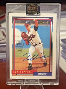 2022 Topps Archives Signature Series 1/1 AUTO Tom Glavine Atlanta Braves - Picture 1 of 2