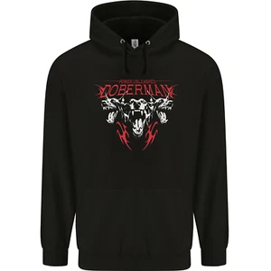 Doberman Power Unleashed Dog Childrens Kids Hoodie - Picture 1 of 3