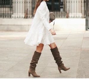 Las mejores ofertas en Zara por encima de la rodilla (3-3.9 pulgadas)  altura del tacón botas para mujeres | eBay