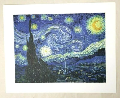 Noite Estrelada por Vincent Van Gogh Blotter Arte Arte Psicodélica Arte Moderna - Imagem 1 de 4