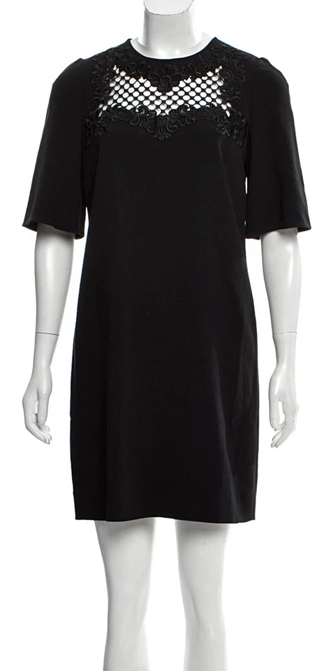 2K Nuevo Vestido Dolce & Gabbana Encaje Crochet Negro Línea A 38 40 2 4 Bolsa de Regalo S M Foto 1 de 4