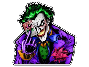 The Joker Headshot Jester Card Comic Sticker Waterproof Vinyl Decal Die-Cut Car  - Picture 1 of 1