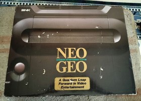 SNK Neo Geo AES NEO-0 Console Complete Set Black Tested Used With Box & Software