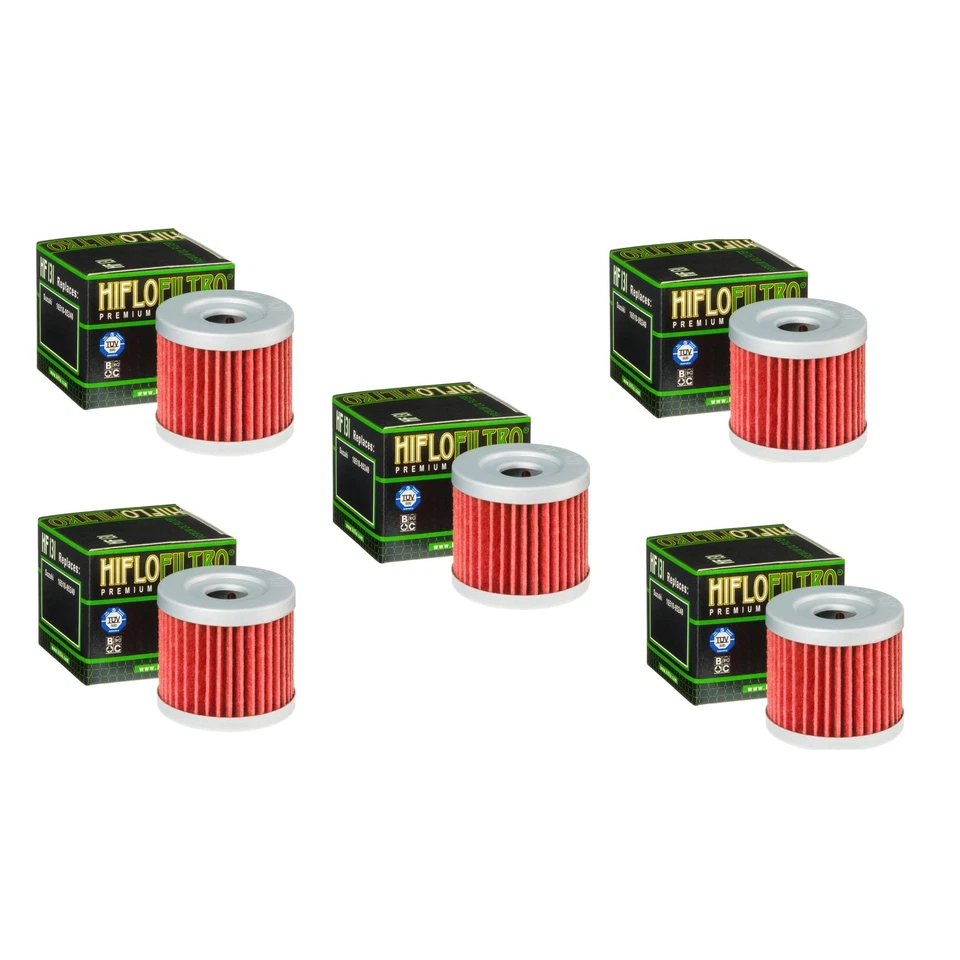 Paquete de 5 filtros de aceite Hiflofiltro HF131 Hyosung GT250R GV250 y Suzuki DR125 GN125 Foto 1 de 2