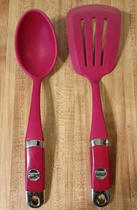 KitchenAid Professional EMPIRE RED Silicone Kitchen Utensils 1 Spoon, 1 Spatula - Picture 1 of 7