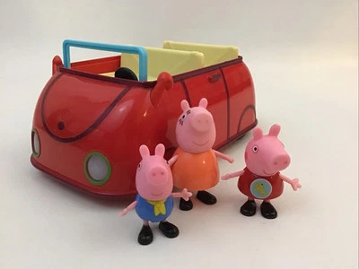Peppa Pig Red Car Lights & Sounds Family Fun Car Tested Works Figures - Image 1 of 4