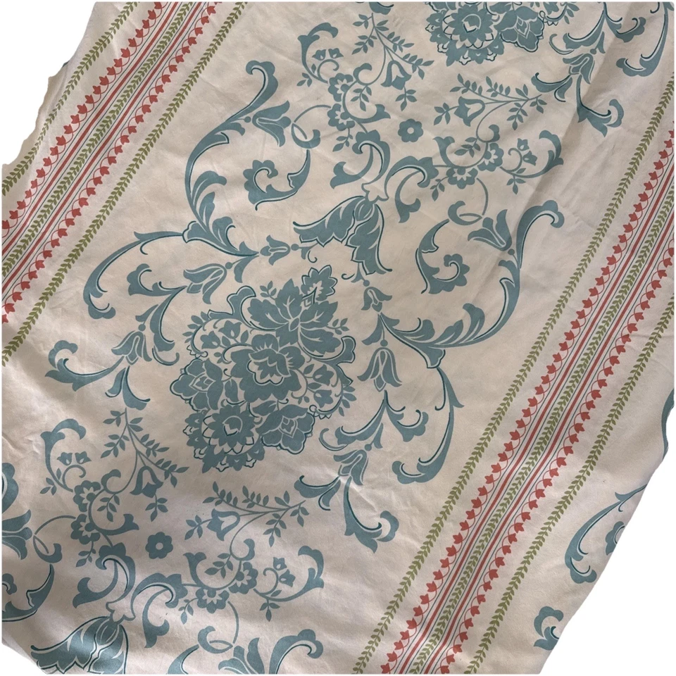 Funda Nórdica Sferra King Talla Nueva Bordada Turquesa Naranja Marfil Estampado 100% Cuna Foto 1 de 4