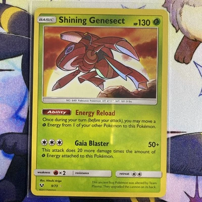 Pokémon TCG Shining Genesect Shining Legends 9/73 Holo Shiny Holo Rare - Image 1 of 4
