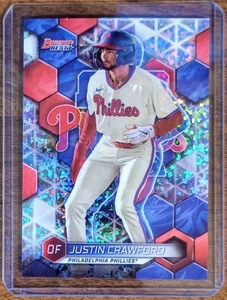 Justin Crawford 2023 Bowman's Best #TP-25 Mini Diamond Refractor /299 - Picture 1 of 2
