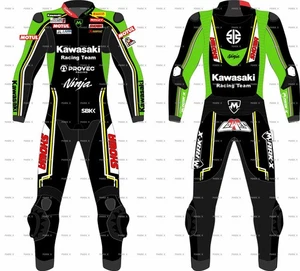 MarkX Motorcycle Men Racing Leather Suit Genuine Motorbike Riding Sports Armor - Bild 1 von 4