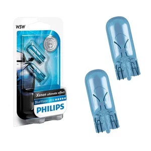 W5W Philips Xenon ultimate effect BlueVision ultra Birnen Set 2 Stck. Glassockel - Bild 1 von 3