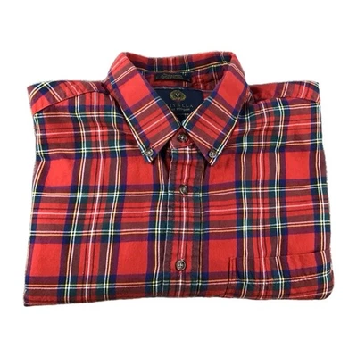 Viyella Shirt Men Sz XL Multicolor Plaid Cotton/Wool Long Sleeve Bottom Down - Image 1 of 4