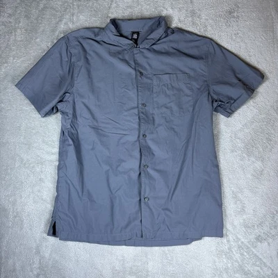 Mountain Hardwear Grey Short Sleeve Button Front Outdoor Shirt Mens Size XL - Image 1 of 4