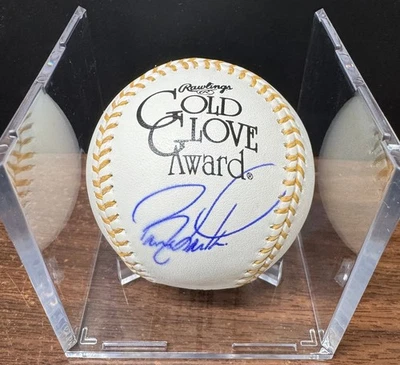 Barry Larkin Signed Autographed Rawlings Gold Glove Award Baseball JSA - Image 1 of 3